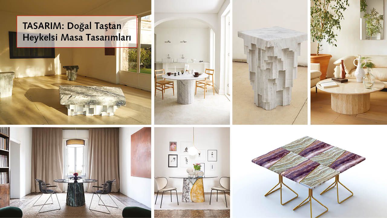 TABLE DESIGNS LIKE NATURAL STONE SCULPTURES