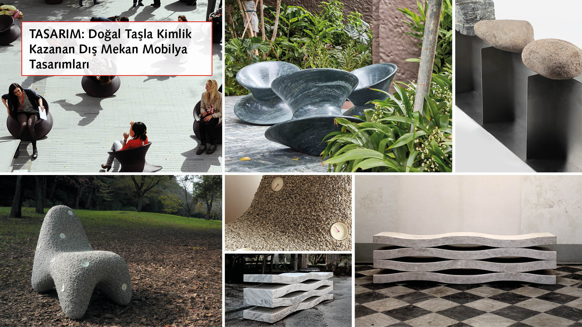 OUTDOOR FURNITURE DESIGNS IDENTIFIED WITH NATURAL STONE