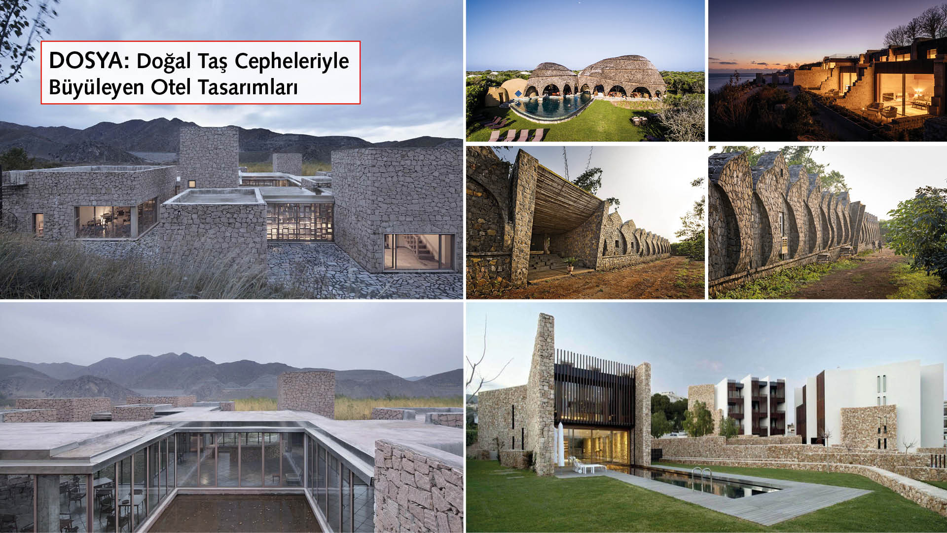 HOTEL DESIGNS WITH FASCINATING NATURAL STONE FACADES